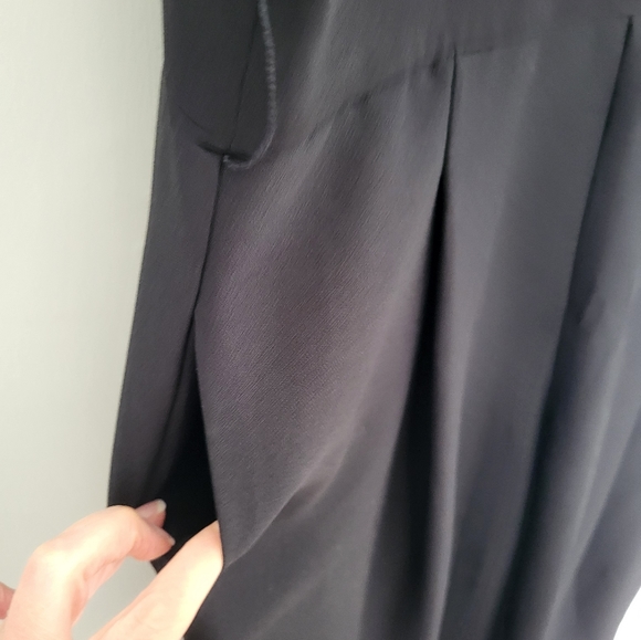 Banana Republic Women Sleeveless Wide Leg Pleated Pockets Cropped Jumper 0P - Picture 2 of 12